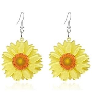 Creative & Colorful Boho Yellow Floral Earrings-NEW!